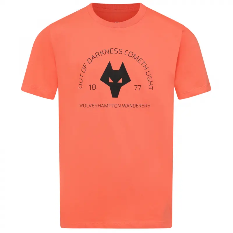 Wolverhampton Wanderers Shop | Word Arch T-Shirt – Orange – Junior Wolverhampton Wanderers Merchandise